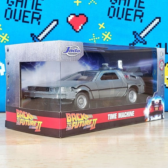 Jada Toys Back To The Future Part 2 TIME MACHINE Delorean 1:32 Diecast Car - Picture 2 of 11